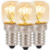 Klass Home Collection Klass Home - Confezione da 3 lampadine a incandescenza per forno, frigorifero, attacco piccolo E14, 15 W, < 300 °C, dimmerabili, lampadine a incandescenza pigmee per luce del forno, sale dell'Himalaya