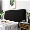 YUPAK Copri/copertura Testata Letto Matrimoniale Elastica, Copritestata Fodera Protezione Peluche Testata Addensare Elastico All-inclusive Coperchio Europeo Soft Cover Lavabile,Black-170~180CM