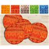 Confezioni Giuliana - Set 4 cuscini coprisedia rotondo con fascia elastica Sonia pouff sedia cucina Made in italy - Rosso