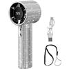 Generic Ventilatore tascabile ad alta velocità | mini ventilatore personale rinfrescante - mano con strass appeso al collo con 199 velocità per picnic spiaggia campeggio viaggio ufficio palestra sport
