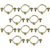 AERZETIX - C60431 - Set di 10 morsetti supporti semplici di fissaggio Ø26mm - 3/4'' - fissaggio a parete tubo di rame serraggio a vite idraulico riscaldamento sanitario - in acciaio