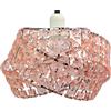 Chi-buy Mezza e Mezza Lucida Lampada da Soffitto Paralume Moderno Cromo Lucido e Acrilico Trasparente Perline Intrecciato Anello Ombra Accessori Plastica/Metallo Telaio Cromi (Rosa)