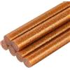 QUARKZMAN 6Pz Stick Colla a Caldo Dimensioni Standard per Pistola per Colle 11mm x 200mm Colla a Caldo Bastoncini Grandi Ricariche, Glitterato Bronzo Dorato