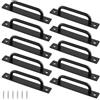 HONYUET 10 maniglie per porte scorrevoli con viti, 150 x 25 x 36 mm, colore nero, maniglie per porta del cancello, maniglie per cucina, bagno, credenza