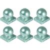 BURI 6x Copripalo Sfera 70x70mm Cappuccio Recinzione Decorativo Palo Berretto Zincato Copertura