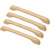 generic 4 maniglie in legno massello di faggio per armadietti, maniglie in legno di faggio, maniglie per mobili in legno, maniglie per porte per comò, credenze, armadi, porte, cassetti, lunghezza 230 mm