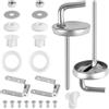 Dewlawn 2 pezzi Cerniera in acciaio inox per coperchio WC universale, Toilet Seat Hinge per il fissaggio dei coperchi del sedile WC di ricambio cerniere di sedile accessori con roccia
