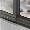 HENANCXF Barra ParaTempesta per Finestre 2M Autoadesiva, Protettore Soglia, Per Finestre a Vasistas Esterne, Grondaie, Ferma Riflusso Acqua Piovana, Impermeabile, Guarnizione(Size:4.5cm,Color:Nero)