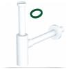 Schläfer 3439420 | Sifone in Abs 1 1/4 Minimalista, Sifone Tondo per lavabo e Bidet, Scarico Lavandino Universale, Sifone in Plastica Antiodore, Bianco Opaco, Tubo Scarico Muro diam 32 mm.