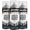 JENOLITE Directorust Vernice Satinata | GRIGIO ANTRACITE | Vernice spray multisuperficie | Per l'uso su aperture in legno, metallo, plaspa, ceramiche e arrugginite | 3 x 400 ml (RAL 7016)