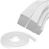 Estresen Striscia Sigillante in Schiuma di Silicone 8mm x 8mm, Striscia Bianca Quadrata in Spugna Morbida per Fai da Te, Tubi in Schiuma per Sigillare Porte e Finestre Lunghezza :2 Metros