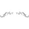 LOVSSU Stili multipli Decorazione della casa Soffitto in PU Profili for facciate continue Modanatura degli angoli parete angolare cornice(20.7x10.4cm)
