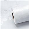 ReWallpaper Carta Parati Adesiva Muro Bianco con Fiori Texture Rivestimento Mobili Adesivo Tavolo Decorativo Bianco Carta Da Parati Tessuto Di Seta per Camera Da Letto Soggiorno 40CMx3M