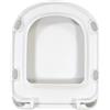 ALFEO Copriwater sedile wc per DOLOMITE GEMMA 2 bianco CERNIERE ACCIAIO in termoindurente DUROPLAST