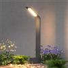 doporro Lampione da Giardino 40 cm IP65 con LED 6W 3000K - Paletto Luminoso da Esterno in Alluminio Grigio Scuro per Sentieri, Vialetti, Terrazze e Cortili, Design Moderno