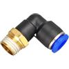 DeVow T a gomito in ottone 1/8 1/4 3/8 1/2 BSPT maschio femmina 4 6 8 10 12 14 16mm tubo raccordo pneumatico push-in for collegare la valvola SL(PL,4-02_-)
