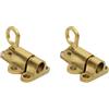 TOP-MAX Confezione da 2 chiavistelli automatici per porte, in lega di alluminio, per finestre, cancelli, armadi, porte in legno, armadi (oro)