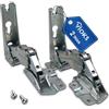 VIOKS Set di cerniere per porta da incasso a sinistra e in basso, ricambio per AEG 2211202045 + 2211201047 Küppersbusch 431624 + 431625 per porta Electrolux frigorifero