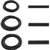 QWORK® Nastro tenuta gomma espansa da 15 m (5 m ciascuno in 4mm/5mm/6mm) - guarnizione in gommapiuma EPDM nera per riempire fessure