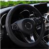 YUJINGTING Coprivolante in pelle, universale, antiscivolo, traspirante, in microfibra, 37-38 cm, colore nero