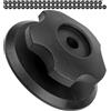 Your Day Mate Bottoni rotondi per teloni per rimorchi, 48 pz, neri, in plastica dura, bottoni rotondi con Ø 36 x 14 mm per cinghie elastiche di reti e teloni per rimorchi