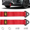 VAGCARS Corda di traino ad alta resistenza, 2 cinghie di traino per auto da corsa e paraurti anteriori/posteriori, 28 x 5 cm (rosso)