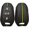 OTMIK Custodia in silicone per la copertura della chiave dell'auto adatto per Peugeot 207 Rifter 308 407 508 Rxh 5008 2008 4008 408 per Accessori per il guscio della chiave (Linea Gialla)
