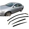J&J AUTOMOTIVE HEKO Deflettori per VW Passat B6 / B7 4-Porte Berlina | 4 deflettori HEKO per Volkswagen Passat B6 / B7 4-Porte Berlina, PMMA 3 mm, fumé, canale del finestrino.