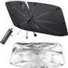 Generico YNP Ombrello Parasole Auto Parabrezza Interno Anteriore - Modello 2025 con Manico pieghevole - Accessori Auto Protezione Raggi UV - parasole per auto 140X80 CM