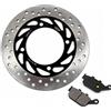 Konerstone Arashi Kit di dischi freno e pastiglie posteriori per Hon.da XRV AFRICA TWIN 650 1988-1989 / XL700V Transalp 2008-2011 ABS(2 piston front caliper)/ XL650V Transalp 2000-2007 Accessori di ricambio