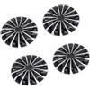 YDuupxe Coprimozzi 15 Pollici 4 Pezzi Copricerchi Universali per Auto SUV Camion in ABS Argento Nero