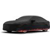 BIHEE BHIEE Telo Copriauto da Interno Elasticizzato - Antipolvere e Traspirante, Morbido, fino a 5,3 m, Motivo Fiamma Arancione