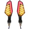 WANGBINGXING Frecce Moto DC 12V Luci di segnale di riga di giù motociclistico Lampada posteriore LAMPAGGIO ANTERNO Accessori for le lampeggiatori di motociclette 2pcs/set Frecce Led Moto(Yellow and Red)