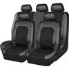 Xjjhyl Coprisedili Auto in Pelle su Misura per Audi a4 b5/a4 Quattro/a4 Avant/a4 es/a5 s/a5 b8/a6, coprisedili Completamente Impermeabili, Full Set (Black + Grey)