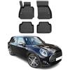 OMAC Tappetini in Gomma Compatibili con Mini Clubman F54 2015-2024 Premium Gomma Nero 4tlg