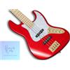 Swing Guitars Nuovo Swing Guitars Jazz Deluxe 4 Candy Apple Red basso elettrico