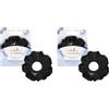 Invisibobble scrunchies capelli neri Sprunchie Power x1 - Elastico in tessuto extra forte con elastico interno a spirale e banda riflettente - Capelli ricci (Confezione da 2)