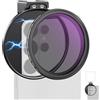 NEEWER Set di Filtro ND Variabile da 67mm e Clip Magnetica per Telefono, Filtro a Densità Neutra HD ND2-32 Regolabile, Accessori Fotografia Mobile, Compatibile con iPhone 17 Pro Max Samsung S26 Ultra