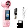 CAZSTYK 1080P Pocket Camera Videocamera Palmare Stabilizzata Videocamera Stabilizzata Rotazione di 180 Gradi per Ciclismo Raffreddamento Indossabile