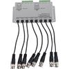 Rjrjc Adattatore ricetrasmettitore cavo BNC maschio a 8 canali UTP, balun video CCTV passivo per fotocamera, balun video HD, converte i segnali per la trasmissione a doppino intrecciato