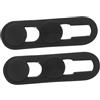 Toddmomy 2 pezzi Copri Fotocamera Scorrevole Ultra Sottile per Smartphone Modello Pro Protezione Privacy Webcam Frontale Adesivo Riutilizzabile Multiscenario Nero