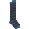 Gallo Calze lunghe blu laguna a righe bicolor
