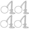 OATIPHO 4 pezzi fibbia con calibro a corsoio mini portachiavi con ciondolo portachiavi con calibro a corsoio stile retrò multifunzione portachiavi piccolo portachiavi, come mostrato nell'immagine.,