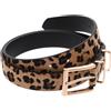 LIFKOME Cintura Leopardata Donna Cintura in Pelle Sintetica, Regolabile Per Jeans Moda Femminile 105cm