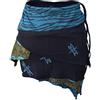 Gheri Cotone Patchwork Corto Boemo Gonna X-Large Nero