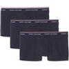 Tommy Hilfiger Uomo Pantaloncini Boxer Vita Bassa Confezione da 3 Cotone, Blu (Peacoat), XL