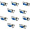 iYueMps 10 connettori femmina a saldare DB9 per porta seriale, connettori a saldare a 9 pin D-Sub DB9, connettori PCB RS232 seriale a saldare (10 x femmina)
