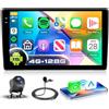 VECHTEL 4G+128G Autoradio Android 15 per Ford Transit 2009-2016/Ford Focus 2005-2008,9'' In-Cell HD Schermo Tactile Stereo Auto co Carplay Android Auto senza Fili GPS Wi-Fi USB Bluetooth FM RDS Camera