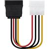 PRENDELUZ Cavo SATA da 5,25 (Molex 4pin) a M-SATA da 16 cm per collegare dischi rigidi agli alimentatori.