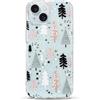 LCHULLE Natale Cover Compatibile con iPhone 15 Plus(6.7 Pollici) Custodia Natale Trasparente Cover Silicone Christmas Case TPU Bumper Chiaro Custodia Protettiva per iPhone 15 Plus (Albero Rosa)